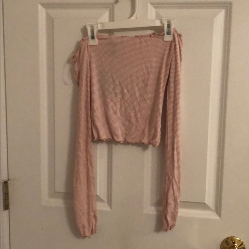 Ribbed Off-The-Shoulder Crop Top